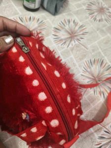 Cute Red Bear Plush Crossbody Bags combo