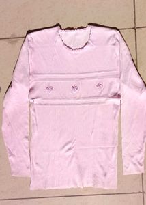 Cute Pink Long Sleeve Top
