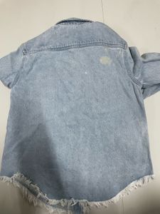 Light Wash Denim Button-Up Shirt