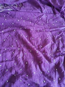 Exquisite Purple Embellished Saree