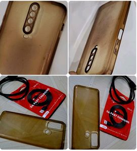 Fast Charger Data Cable1& 2Mobile Cover 1