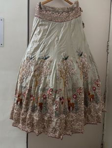 🆕Champagne Sequins Embroidered Designer Lehenga