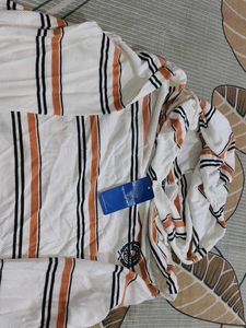 Striped Hoodie with Drawstring