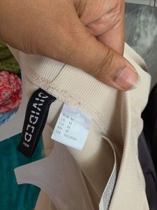 Stylish Beige Split Hem Pants