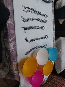 Hanging Planters with Chains Set