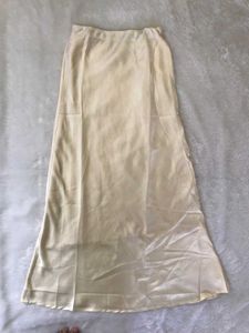 Elegant Satin Skirt (Beige)
