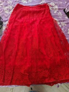 Red Crop Top Lehenga