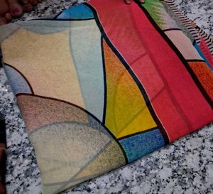 Vibrant Geometric Print Saree