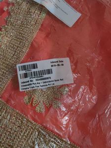 Heavy embroidered party wear saree new with tag