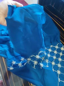 Royal Blue Embroidered Sarara Set