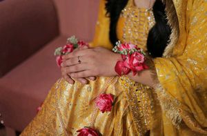 Elegant Yellow Sharara Set