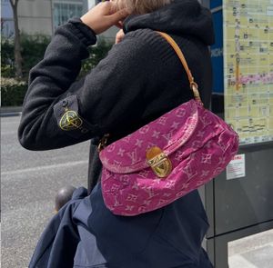 Vintage Pink Louis Vuitton Denim Pleaty