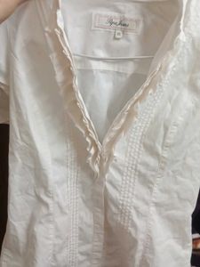 White Short Sleeve Blouse