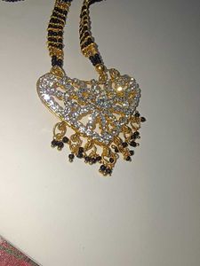 CZ diamonds 1 gm Gold polish Mangalsutra