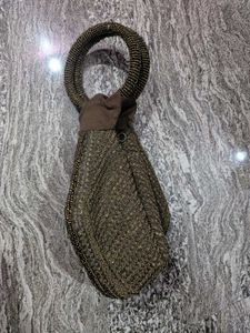 Designer Beaded Handbag (Bronze Potli)