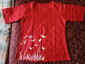 Red Floral Print Co-ord set