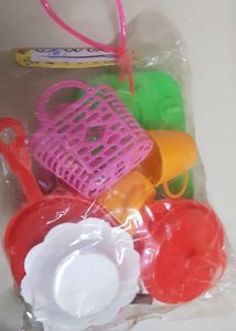 Cute Doll With Kitchen Set