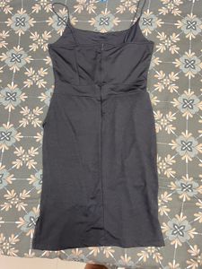 Chic Black Mini Dress with High Slit