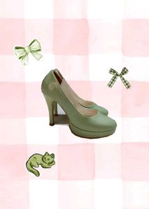 Green Platform Heels