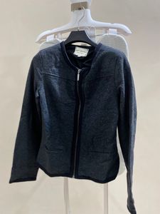 Chic Navy Blue Zip-Up Jacket