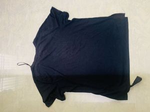 Black sequin "Beau Fleur" T-shirt