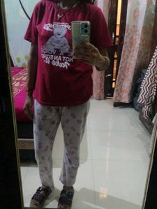 Graphic Print T-Shirt with lower