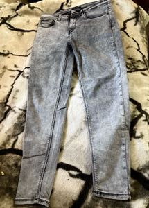 Gray Wash Denim Jeans