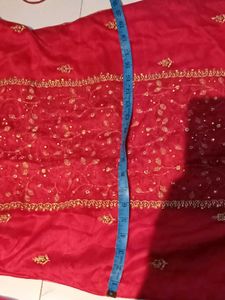 Stunning Red &amp; Blue Embroidered Lehenga Choli