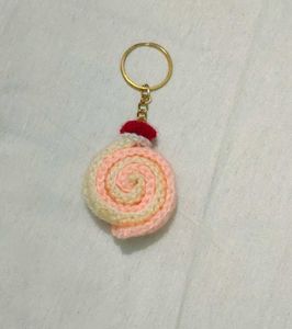 Crochet Swiss Roll Keychain
