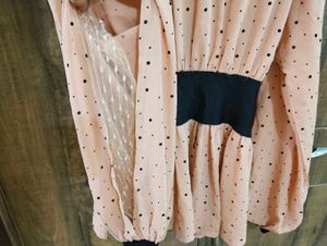 Chic Polka Dot Ruffled Top