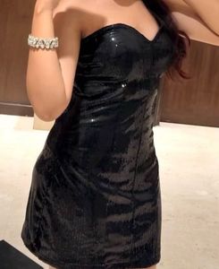 Sparkly Sequin Strapless Mini Dress