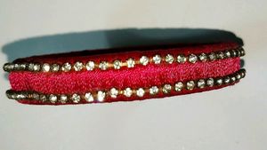 Bangles stone chain &amp; Resham one piece hand made
