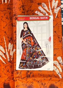 Cotton Crack Batik Saree