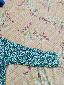 Light Green Block Print Cotton Kurta✨🥰