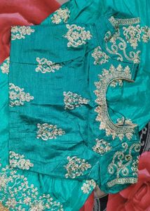 Beautiful Teal Embroidered saree