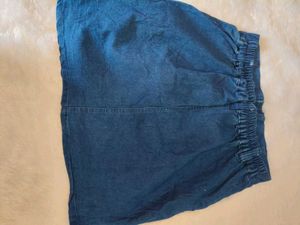 Floral Embroidered Denim Skirt