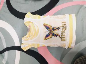 Cute Butterfly Striped T-Shirt