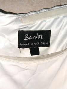 BARDOT Partywear Cropped Top White Premium
