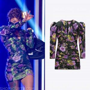 Floral Print Ruched Mini Dress