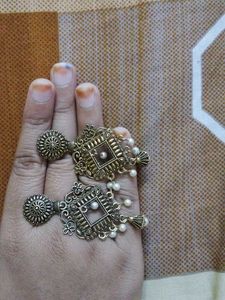 Antique Gold Jhumka Earrings