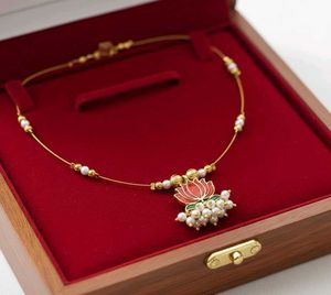 Elegant Lotus Pendant Gold Plated