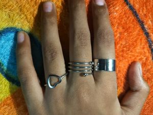 Free size silver rings