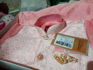 Pink Motto Indian Kurta