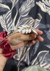 Stunning White Stone hair band with floral hairban