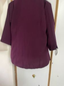 Elegant Plum Button-Up Shirt