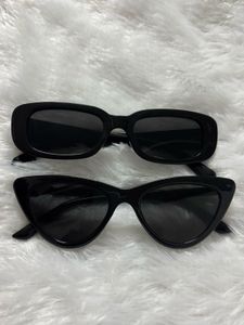 Black Sunglasses Combo – Rectangle & Cat-Eye Frame