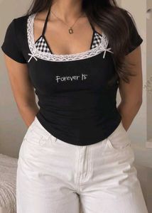 Pinteresty Black Lace Top