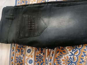 Dark Black Denim Jeans