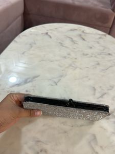 Sparkling Silver Evening Clutch