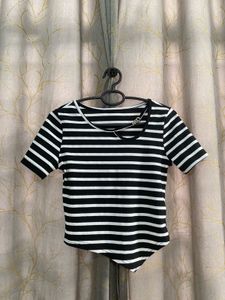 Striped Cropped Top